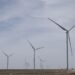 This photo taken on April 3, 2023 shows some wind turbine generators of the 100-MW Zhanatas wind farm in Zhanatas, Kazakhstan. It is one of the first batch of key energy projects under the China-Kazakhstan production capacity cooperation framework. (Photo by Kalizhan Ospanov/Xinhua)