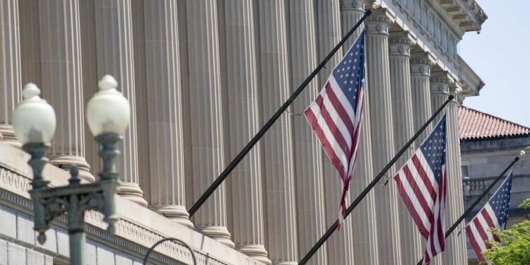 This file photo shows the Commerce Department building in Washington, D.C., the United States. (Xinhua/Liu Jie)