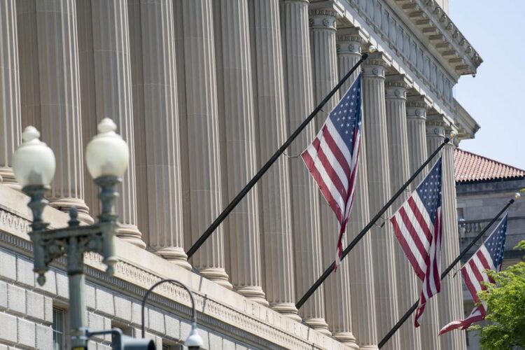 This file photo shows the Commerce Department building in Washington, D.C., the United States. (Xinhua/Liu Jie)