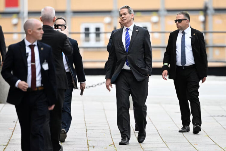 Treasury Secretary Scott Bessent arriving in Stockholm last month for trade talks with China.Fredrik Sandberg / TT news Agency via AFP - Getty Images