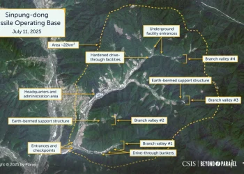 Overview of the Sinpung-dong Missile Operating Base.CSIS/Beyond Parallel/Planet 2025