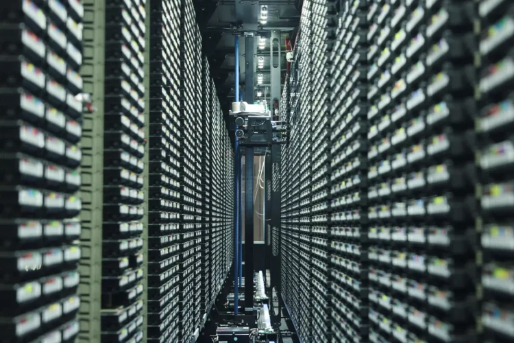 Data storage tapes at the Lawrence Berkeley National Laboratory, Berkeley, California, May 2025
Manuel Orbegozo / Reuters