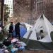 A tent encampment being removed from downtown Washington DC in 2023