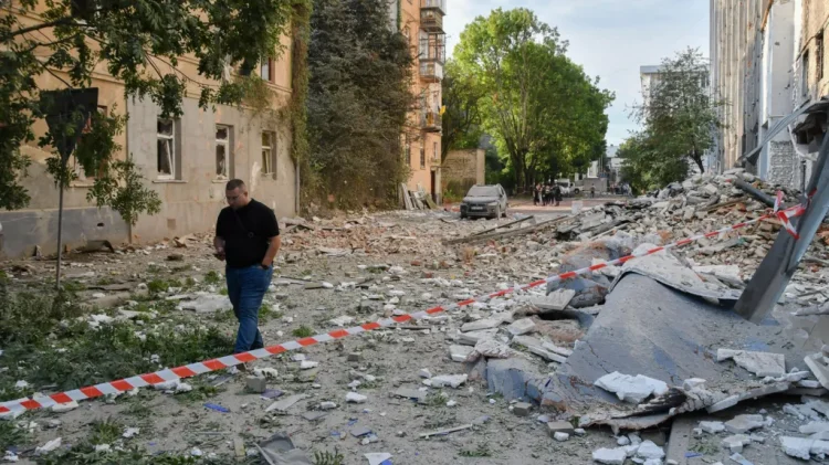 Residential buildings in Lviv were hit during the overnight strikes