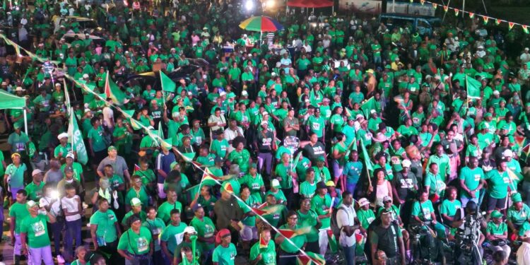 Attendees at the APNU Final Rally August 30, 2025