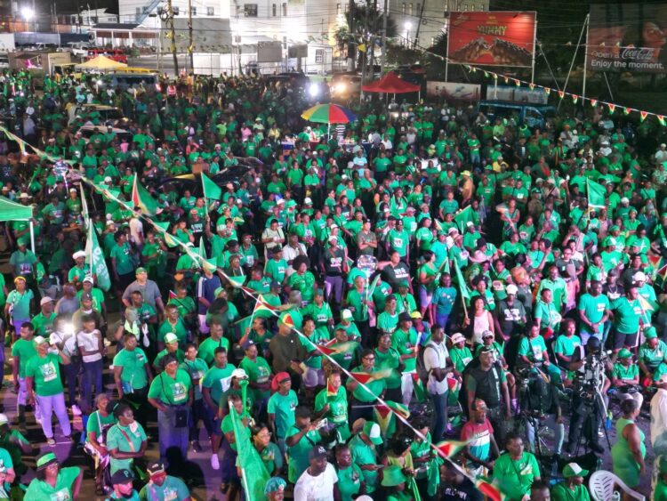 Attendees at the APNU Final Rally August 30, 2025