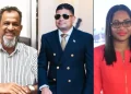 From left: Nazar Mohamed, Azruddin Mohamed and Mae Thomas (News Room photo)