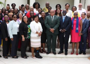 Delegates paused for a photo op after the opening ceremony of the 52nd meeting of the Regional Nursing Body