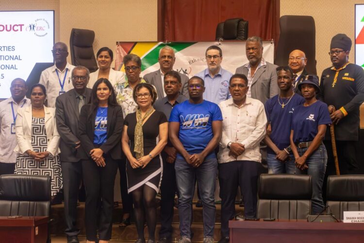 Participants at the Ethnic Relations Commission’s (ERC) Code of Conduct, signing August 5, 2025