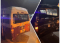 Vehicles escorting ballot boxes that were in accident last evening August 22, 2025