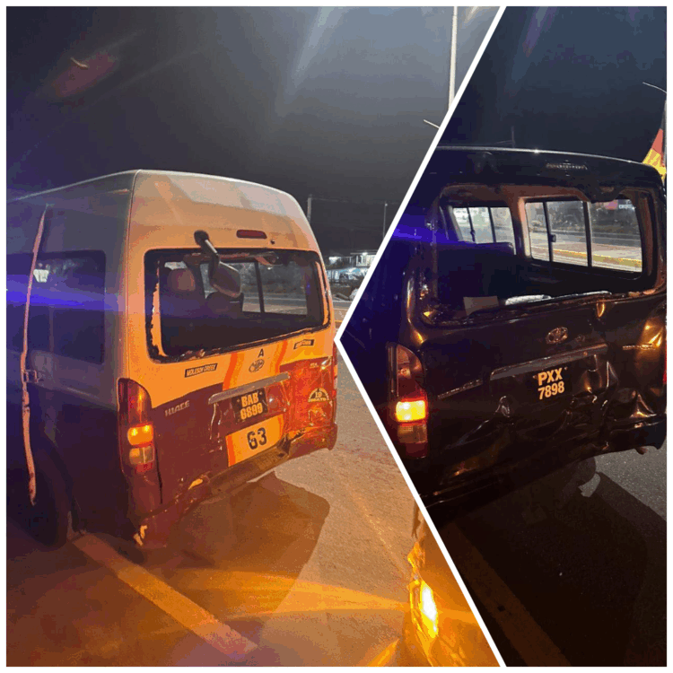Vehicles escorting ballot boxes that were in accident last evening August 22, 2025