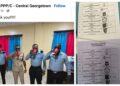 Members of the Disciplined Services (Guyana Police Force) showing they voted PPP   on August 22, 2025.