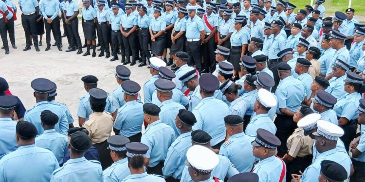 Members of the Guyana Police Force (Facebook photo)