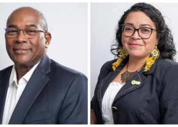 L-R AFC Presidential Candidate Nigel Hughes, and Prime Ministerial Candidate Laura George