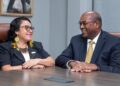 L-R AFC Prime Ministerial Candidate Laura George and Presidential Candidate, Attorney-at-Law Nigel Hughes