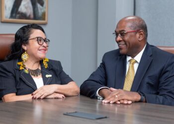 L-R AFC Prime Ministerial Candidate Laura George and Presidential Candidate, Attorney-at-Law Nigel Hughes