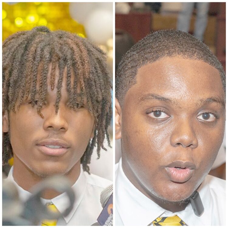L-R Jayden Adrian and Arthur Roberts