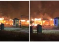 Kwakwani Secondary School destroyed by fire, August 24, 2025 (HGPTV photo)