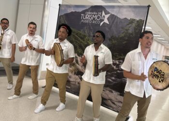 A cultural showcase greeted arriving passengers at Luis Munoz Marin International Airport, Puerto Rico.