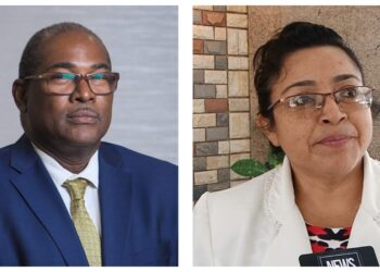 L-R AFC Presidential Candidate Nigel Hughes and Prime Ministerial Candidate Laura George