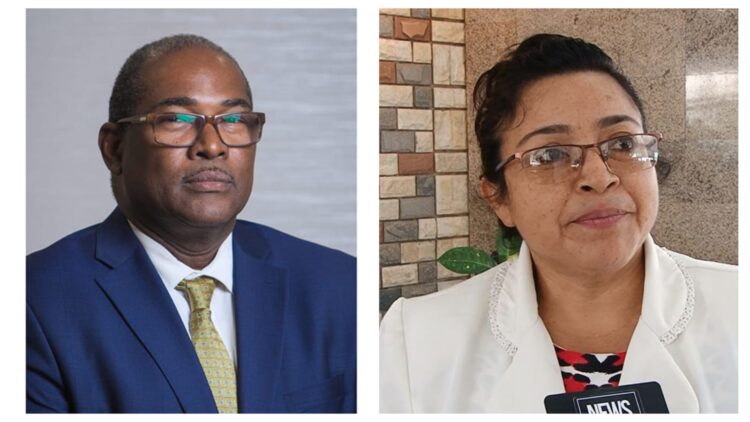 L-R AFC Presidential Candidate Nigel Hughes and Prime Ministerial Candidate Laura George