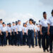 Airmen assigned to the 322nd Training Squadron graduate from basic military training at Joint Base San Antonio-Lackland, Texas, July 28, 2022. Lt. Gen. Richard W. Scobee, commander of Air Force Reserve Command, reviewed the ceremony. (U.S. Air Force photo by Miriam Thurber)