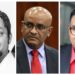 L-R Presidents Forbes Burnham, Bharrat Jagdeo and Irfaan Ali