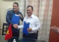 Moment of the signing of the new agreement with Vietnam in Artemisa. / El Artemiseño