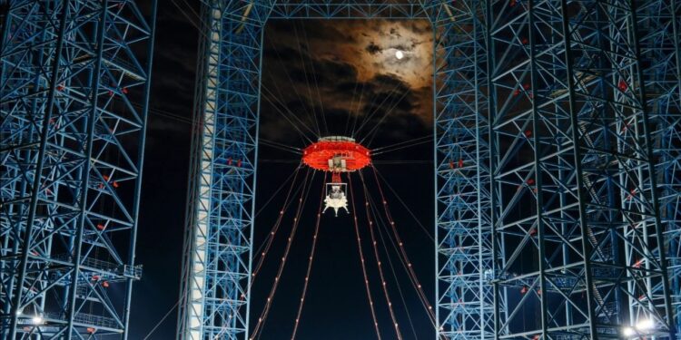 China has successfully completed a comprehensive test of its manned lunar lander Lanyue in north China's Hebei Province, August 6, 2025. /China Media Group