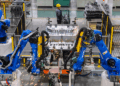 Industrial robots operate on the production line in a factory in Yangzhou, east China's Jiangsu Province, January 3, 2025. /VCG