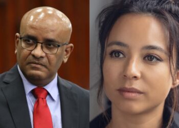 L-R Vice President Bharrat Jagdeo and VICE Investigative Reporter Isobel Yeung