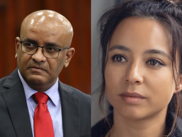 L-R Vice President Bharrat Jagdeo and VICE Investigative Reporter Isobel Yeung