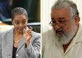 Minister of Legal and Constitutional Affairs Marlene Malahoo Forte and Gleaner columnist The Reverend Peter Espeut (Gleaner Photo)