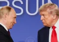 L-R Russia President Vladimir Putin and US President Donald Trump