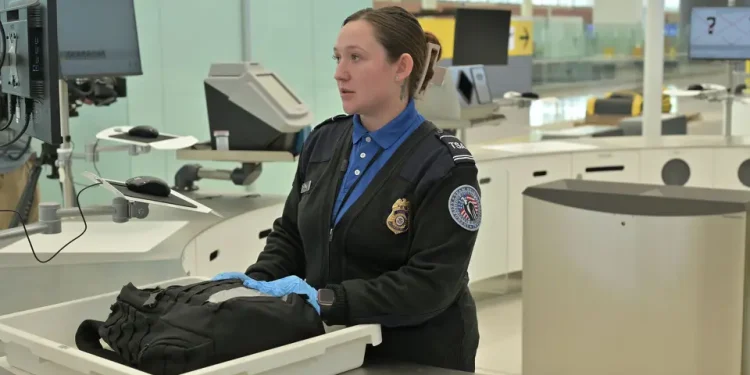FILE: A TSA officer at the Denver International Airport.

Hyoung Chang/Denver Post via Getty Images