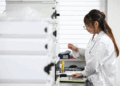 Researchers at a biopharmaceutical company specializing in artemisinin-based drugs conduct a biochemical experiment in Zhangjiagang, east China's Jiangsu Province, August 27, 2025. /CFP