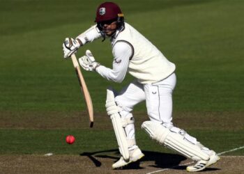 IMAGE: Tagenarine Chanderpaul was selected in the West Indies' 15-member squad for the two-Test series in India in October. Photograph: Windies Cricket/X