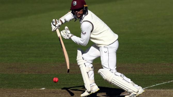 IMAGE: Tagenarine Chanderpaul was selected in the West Indies' 15-member squad for the two-Test series in India in October. Photograph: Windies Cricket/X