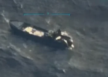 Donald Trump posted a video on social media of the boat that was attacked in the strike on Monday
