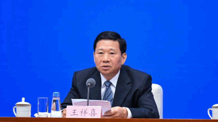 Wang Xiangxi, minister of emergency management, speaks at a press conference held by the State Council Information Office (SCIO) on China's achievements in emergency management reform and development during the 14th Five-Year Plan period (2021-2025) in Beijing, China, September 24, 2025. /Xinhua