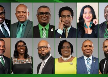 APNU 12-Member Parliamentary List. Clockwise from L-R- Dr. Dexter Todd, Sherod Duncan, Ganesh Mahipaul,  Dr. Terrence Campbell, Juretha Fernandes, Dr. David Hinds,  Riaz Zakeer Rupnarain, Vinceroy Jordan, Coretta McDonald A.A, Saiku Andrews, Nima Flue-Bess, Sharma Solomon (Photo- APNU facebook)