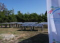 Part of the three-point solar panel system on Arian Island, Batavia, Cuyuni-Mazaruni