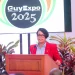 Minister of Tourism, Industry and Commerce Susan Rodrigues delivers the feature address at GuyExpo 2025 launch