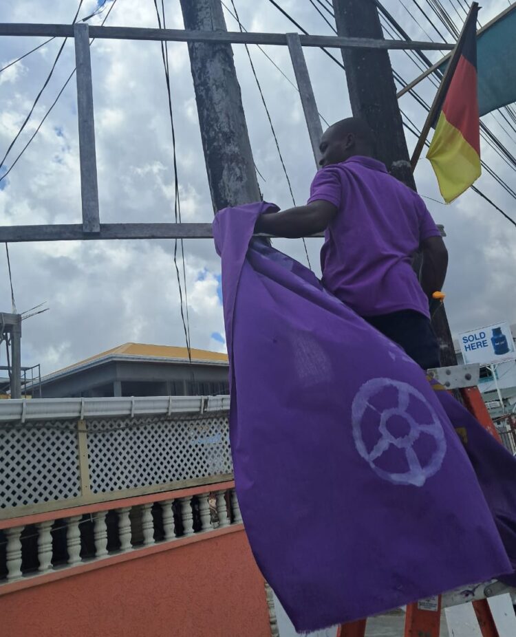 FGM removing campaign paraphernalia used for the Sept 1 General and Regional Elections