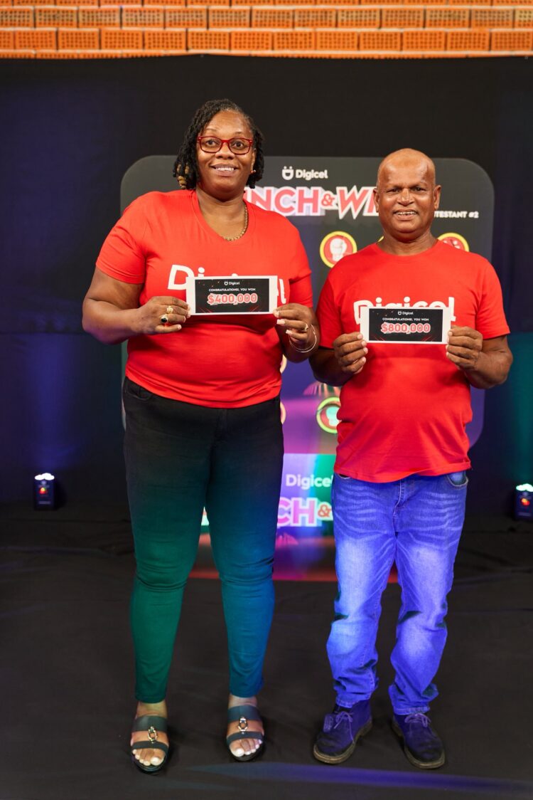 (l-r) Weeks 1 & 2 winners, Dolly Benn and Sunil Bacchus