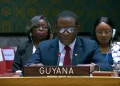 Guyana’s Minister of Foreign Affairs and International Cooperation, Hugh Todd, at the 10003rd meeting of the United Nations Security Council in New York (DPI photo)