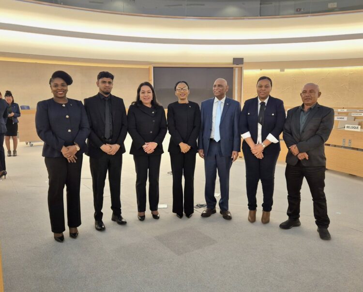 The State’s delegation which represented Guyana at the UPR Review in May