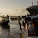 Boats dock at Stabroek Market in Georgetown, Guyana, on Sunday. Matias Delacroix/AP