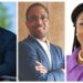 L-R Azruddin Mohamed MP (WIN leader and Leader of the Opposition), Dr. Terrence Campbell (APNU lead MP), and Amanza Walton-Desir MP (FGM)
