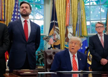 Ambassador to the United States, address reporters in the Oval Office at the White House, May 8, 2025, in Washington, D.C. 
Anna Moneymaker/Getty
